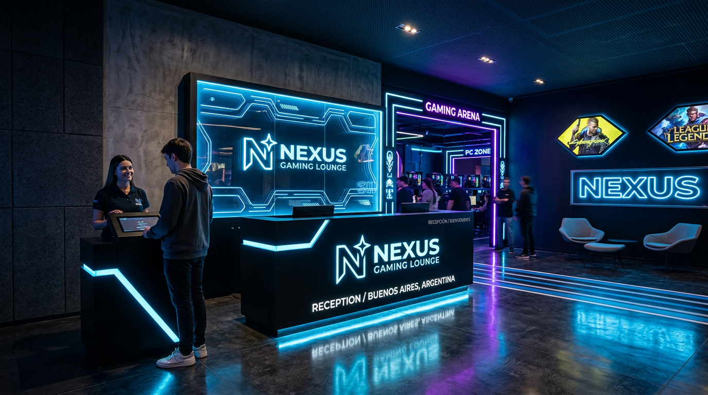 Recepción premium de PixelVault gaming center Buenos Aires